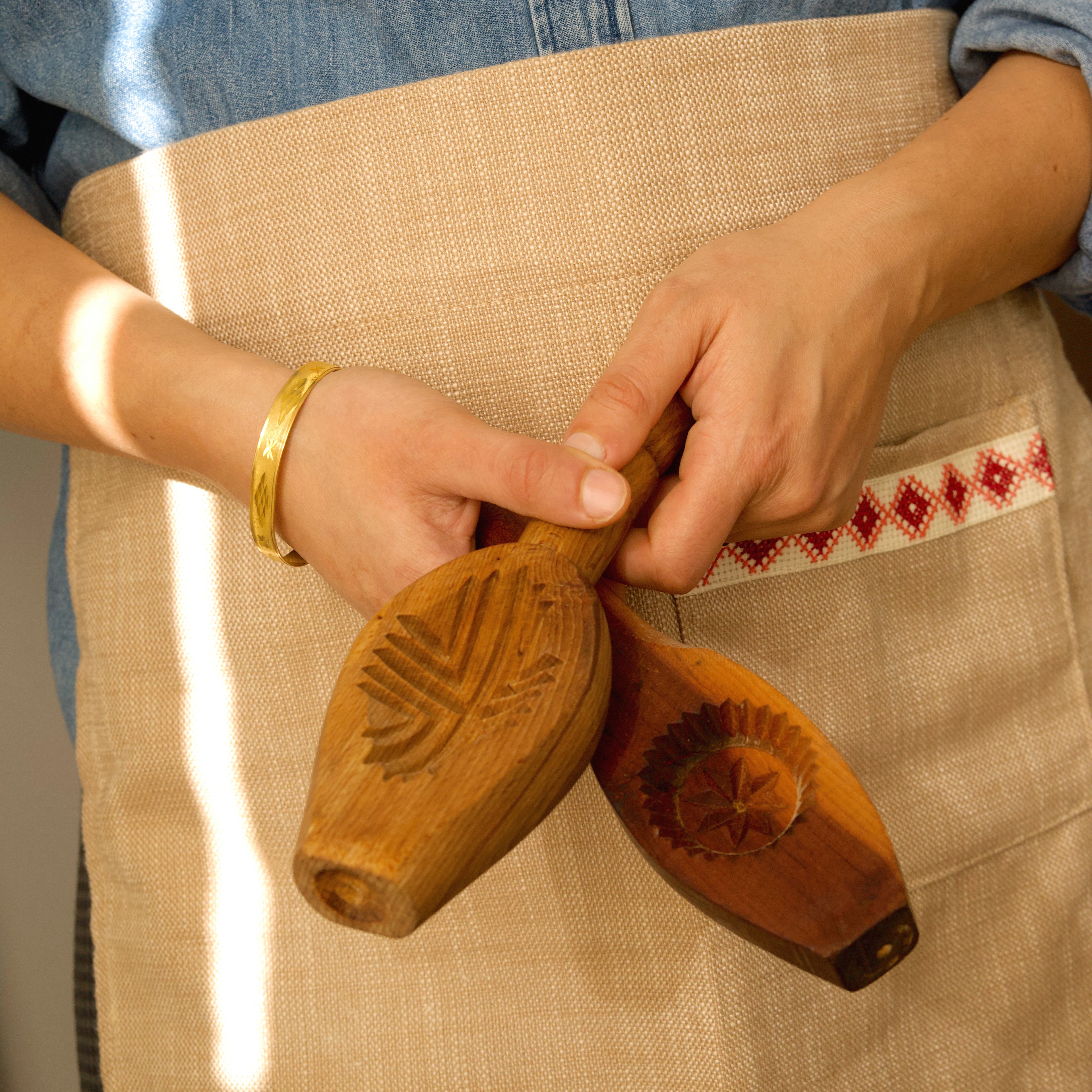 Zeena Bakery wooden molds used to make date maamoul cookies