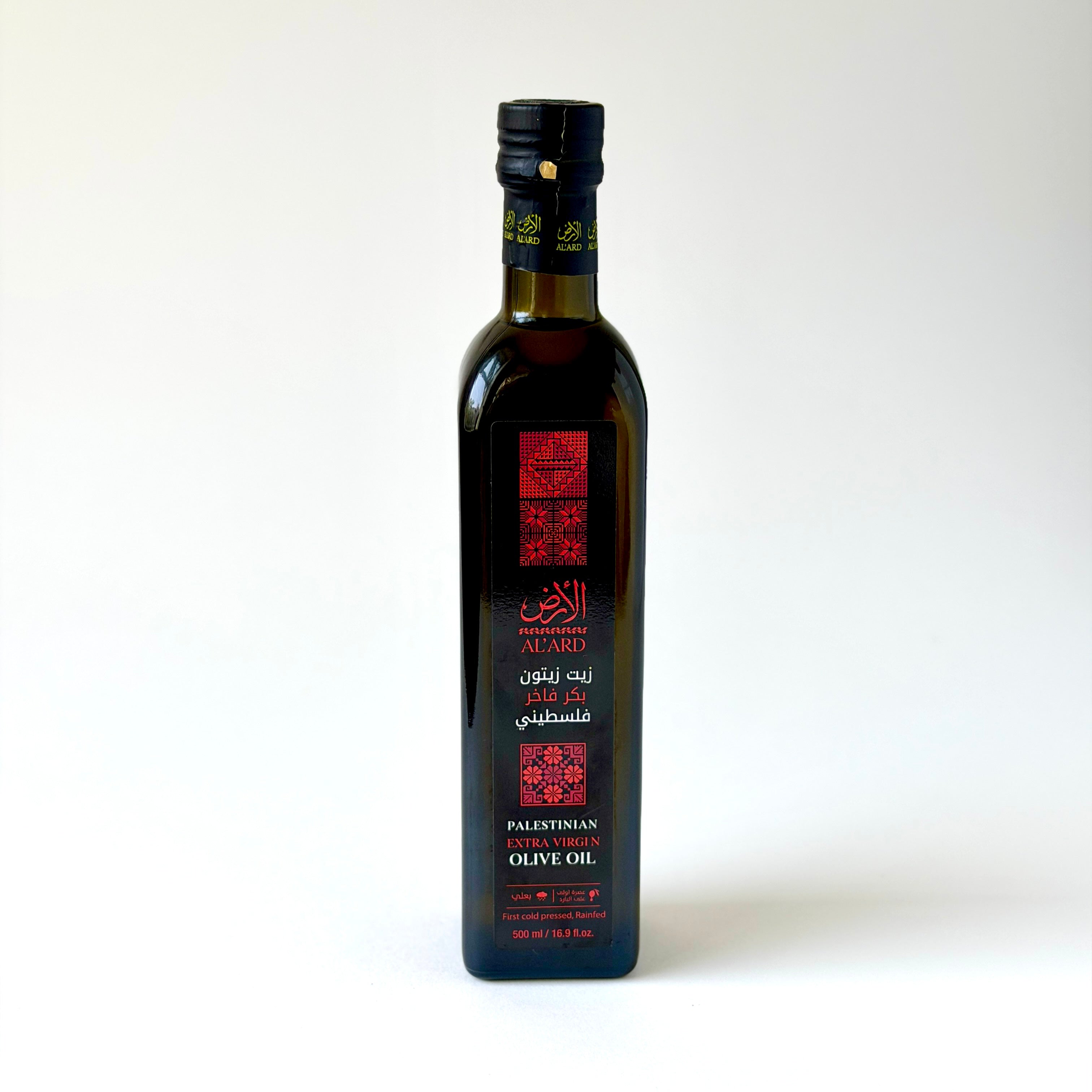 Zeena Bakery extra virgin Palestinian olive oil from Al-Ard, 500 ml bottle
