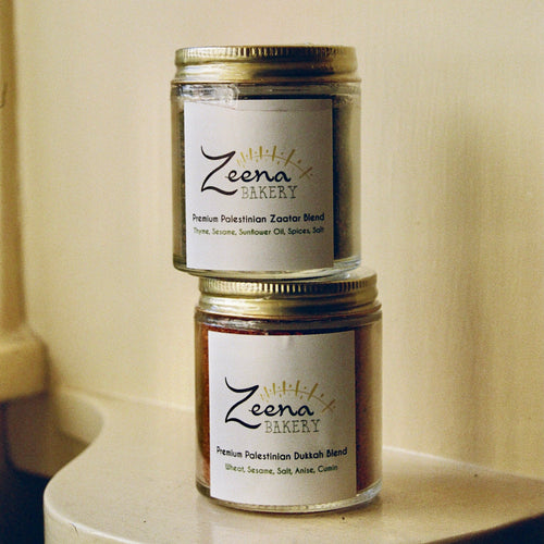 Zeena Bakery za'atar and dukkah spice jars